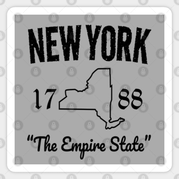 New York Vintage - Black Sticker by FLCdesigns